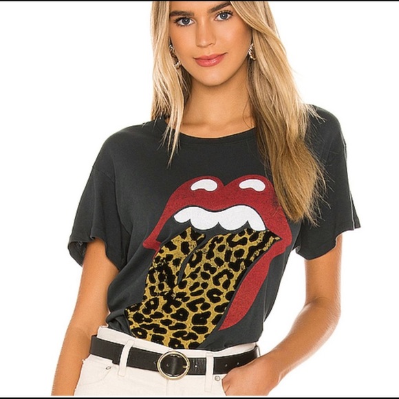 Free People Tops - Free People Daydreamer Cheetah Rolling Stone Tee
